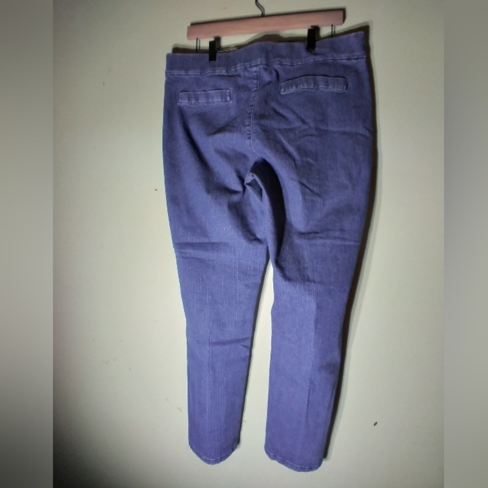 Chic womens petite jean elastic waist size 16p pull om classic - Picture 3 of 10